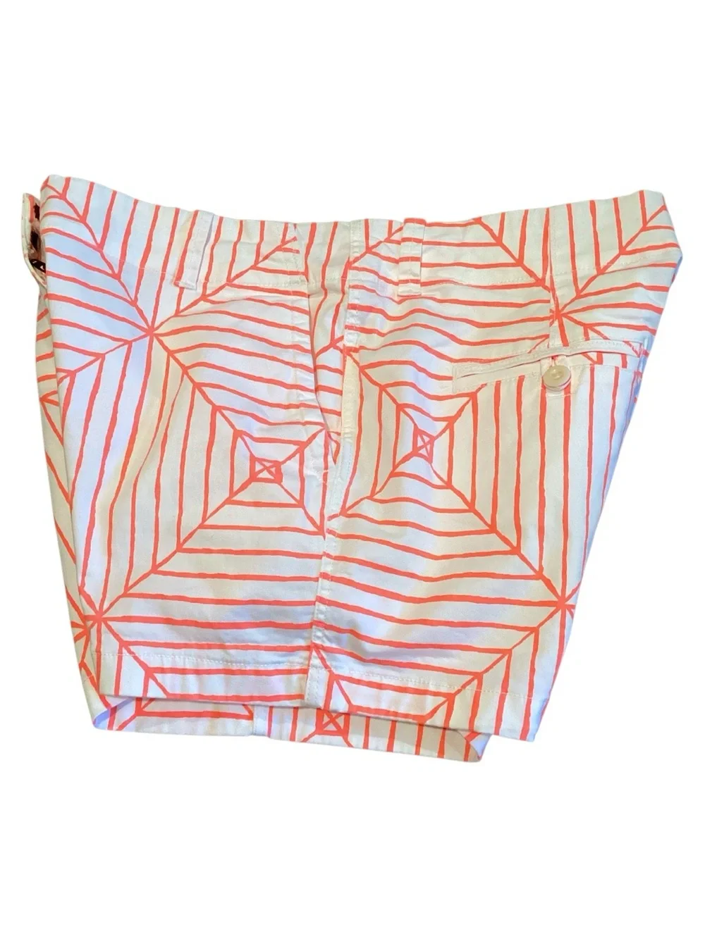 Vineyard Vines Women’s Size 12 Coral Geometric Print Chino Shorts 3” Inseam